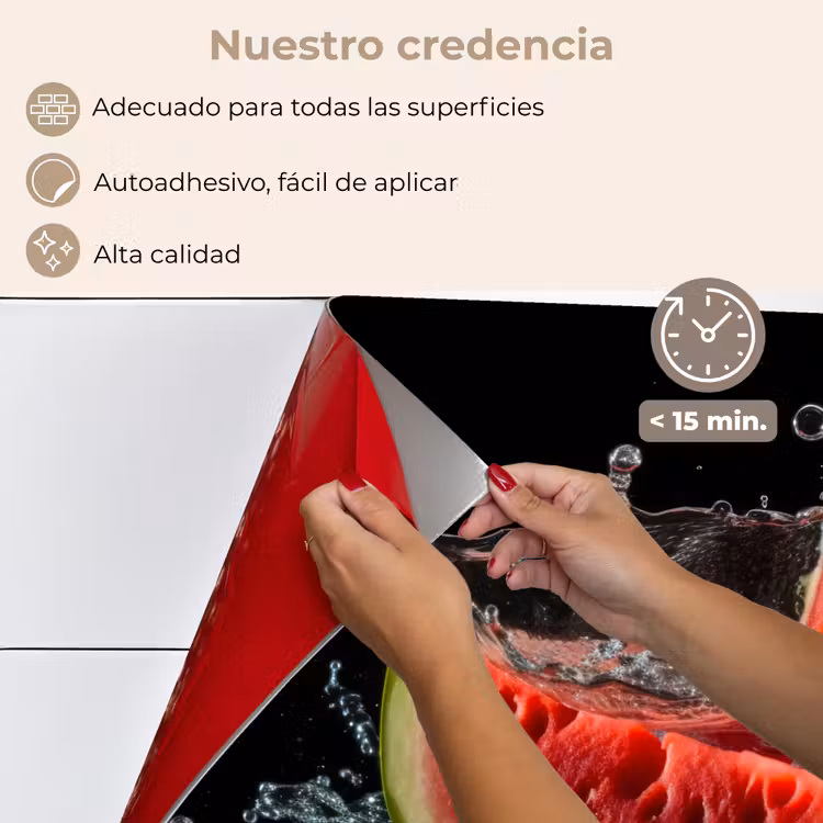 Salpicaderos de cocina - Sandía - Negra - Agua - Fruta - Melón — 4