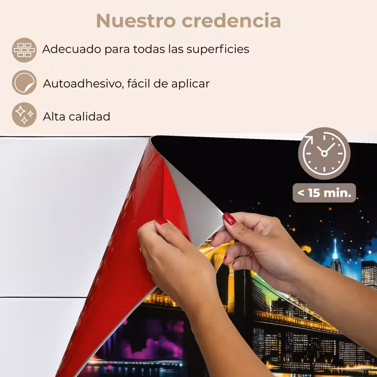 Salpicaderos de cocina - Skyline - Puente - Iluminación - Colores — 4