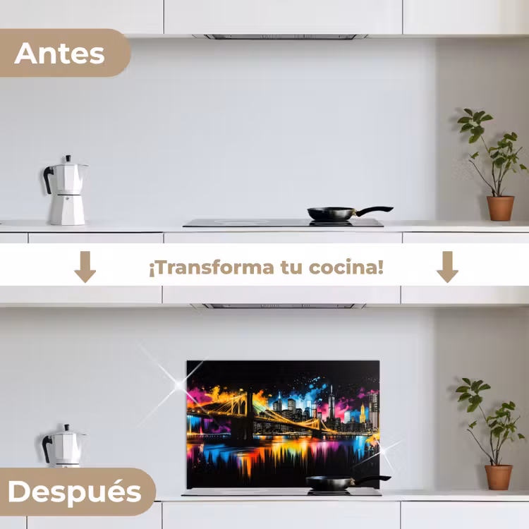Salpicaderos de cocina - Skyline - Puente - Iluminación - Colores — 7