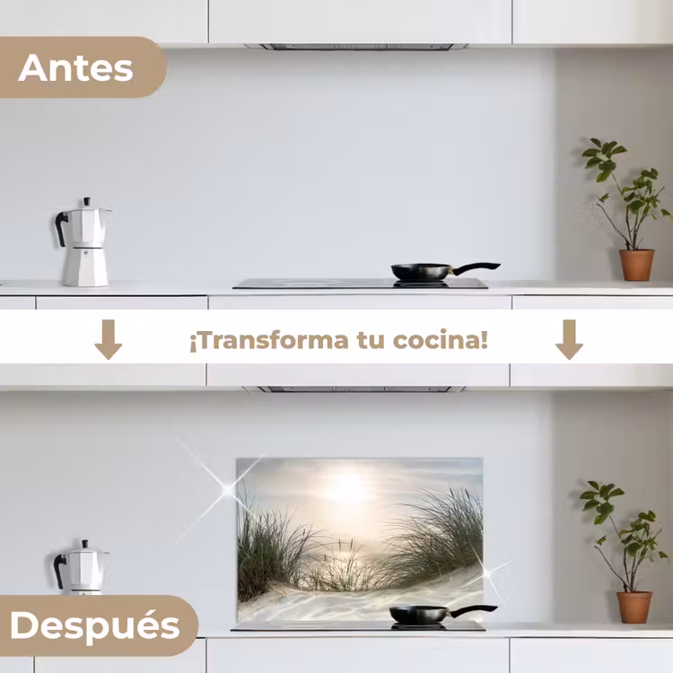 Salpicaderos de cocina - Suave amanecer sobre las dunas — 7