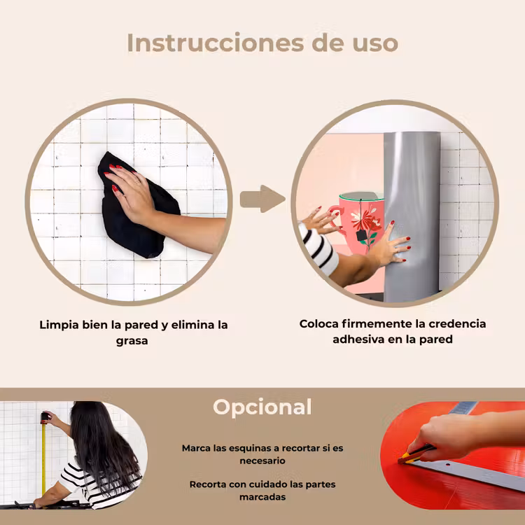 Salpicaderos de cocina - Tazas de té - Flores - Rosa - Bolsitas de té — 6