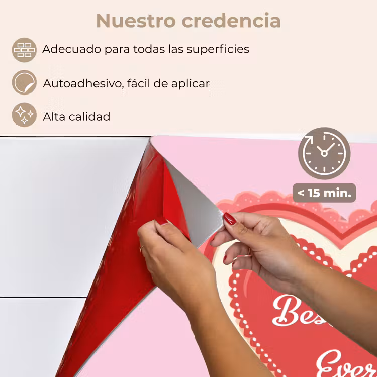 Salpicaderos de cocina - Texto - Corazón - Madre - Rosa — 4