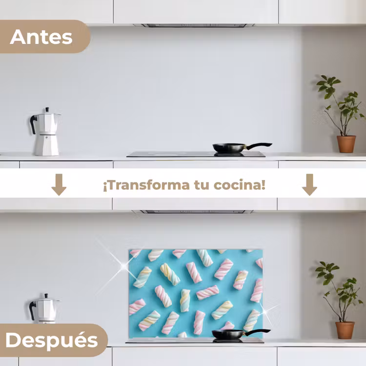 Salpicaderos de cocina - Tocino - Pastel - Caramelo - Azul — 7