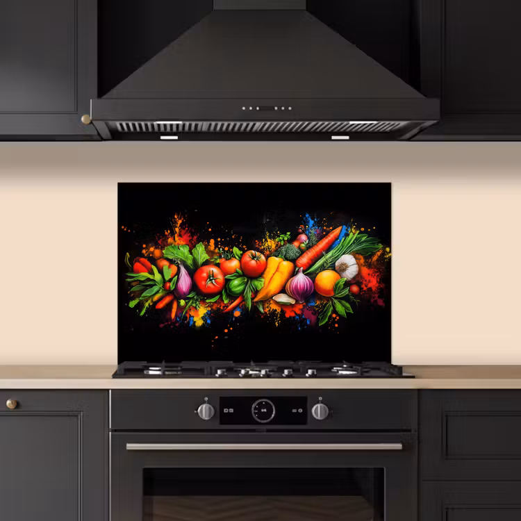 Salpicaderos de cocina - Verduras - Alimentos - Hierbas - Graffiti - Cocina — 5