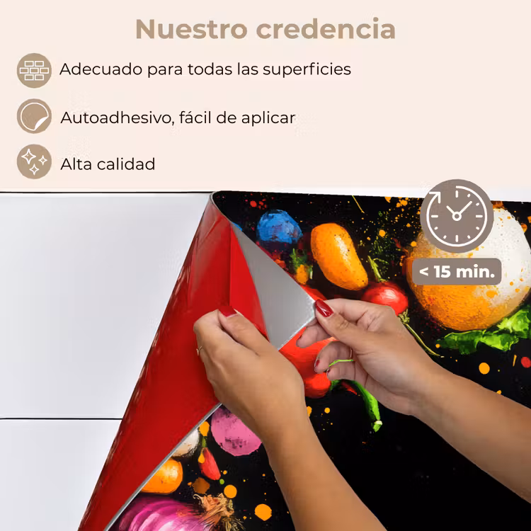 Salpicaderos de cocina - Verduras - Graffiti - Colorido - Cocina - Abstracto — 4
