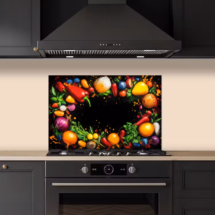 Salpicaderos de cocina - Verduras - Graffiti - Colorido - Cocina - Abstracto — 5