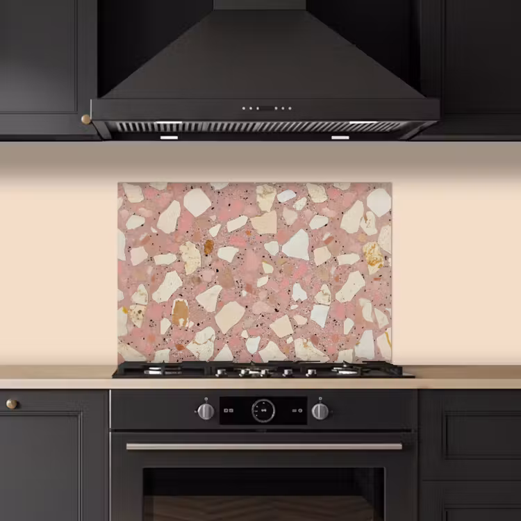 Salpicaderos de cocina - Rosa - Decoración - Piedras - Terrazo — 5