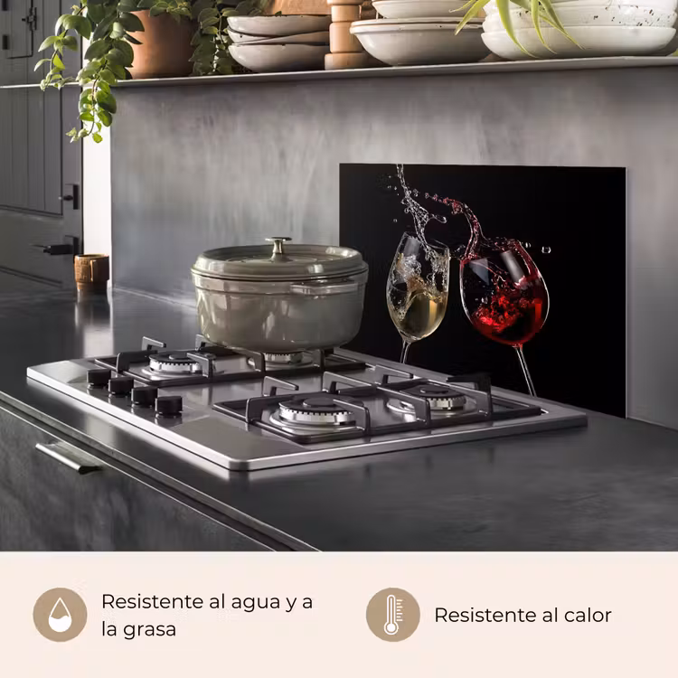 Salpicaderos de cocina - Sinfonía dinámica del vino — 2
