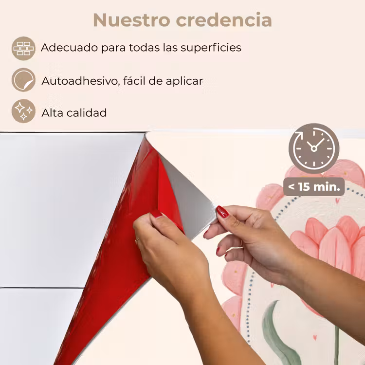 Salpicaderos de cocina - Tulipán - Marco - Oval - Ilustración — 4