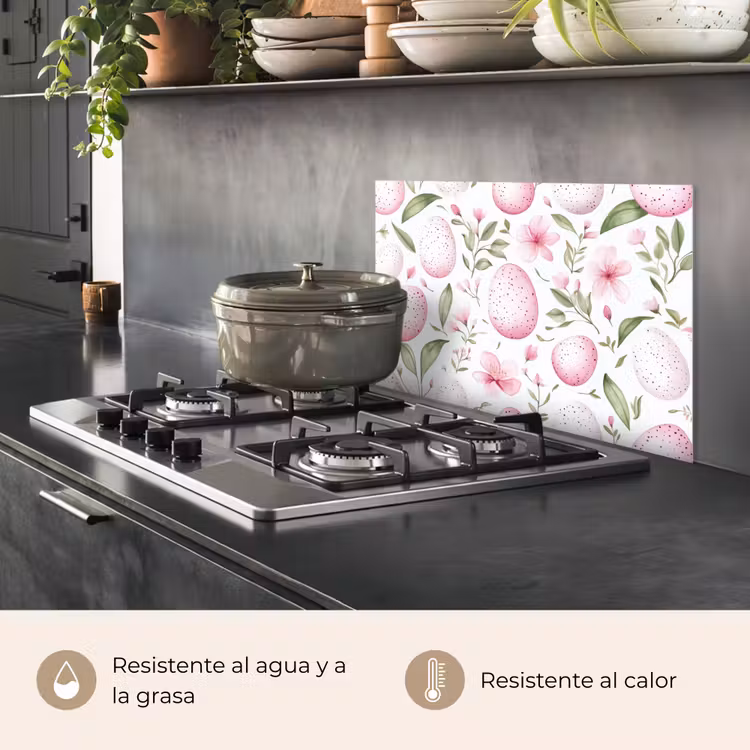 Salpicaderos de cocina - Patrón - Huevos - Rosa - Pascua — 2