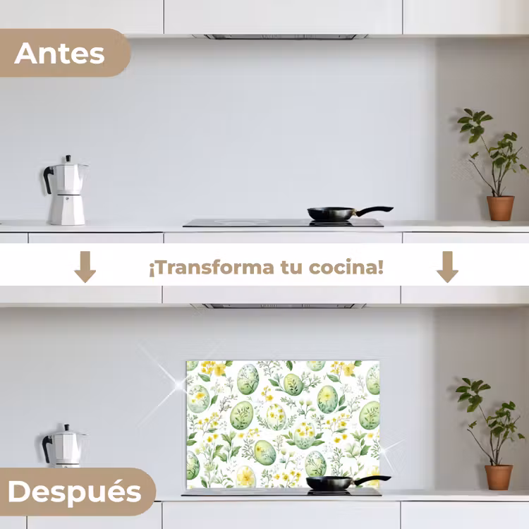 Salpicaderos de cocina - Patrón - Verde - Huevos — 7