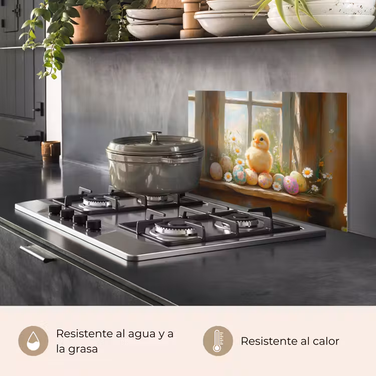 Salpicaderos de cocina - Pollito - Ventana - Huevos de Pascua — 2