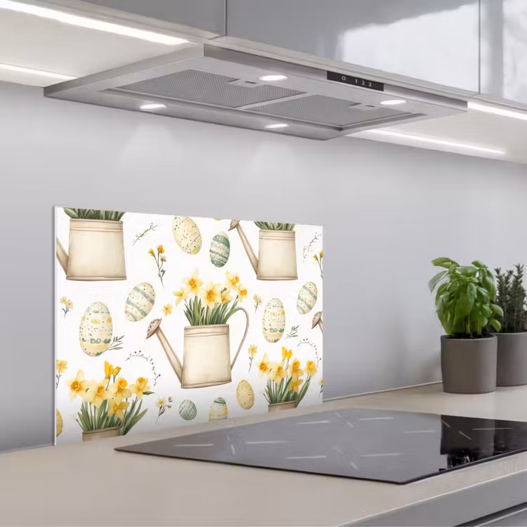 Salpicaderos de cocina - Regadera - Flores - Huevos — 1