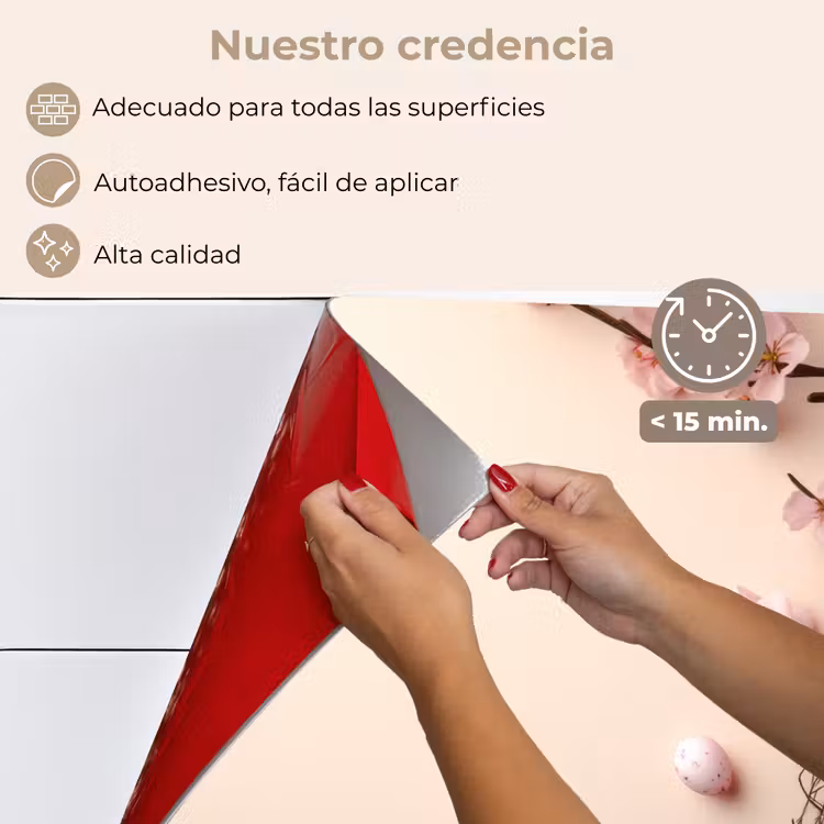 Salpicaderos de cocina - Rosa - Flores - Huevos — 4