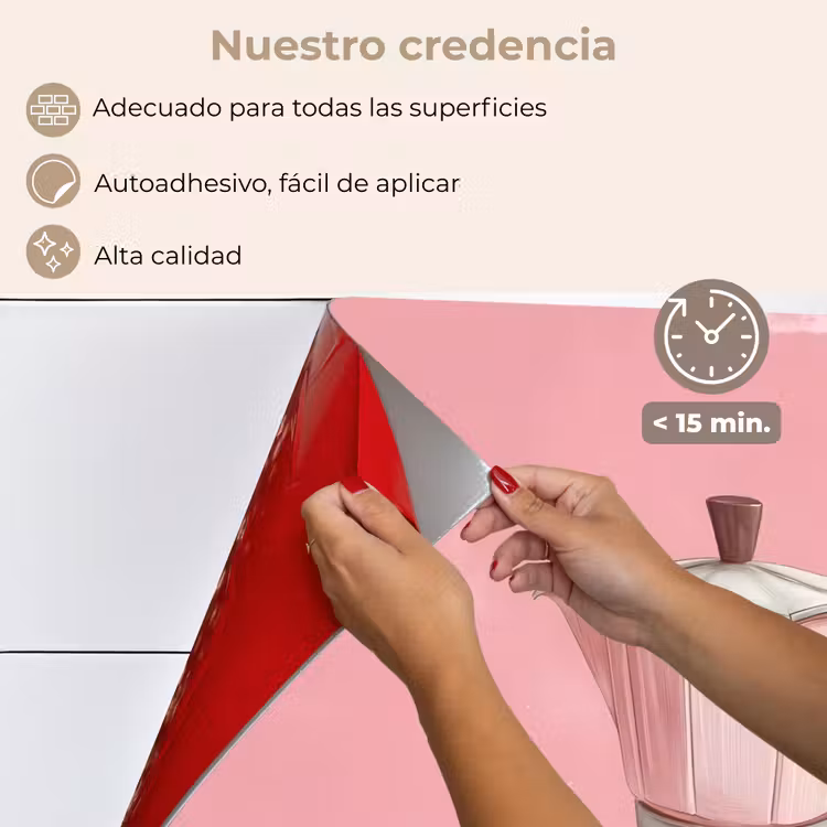 Salpicaderos de cocina - Rosa - Taza - Ilustración - Café — 4