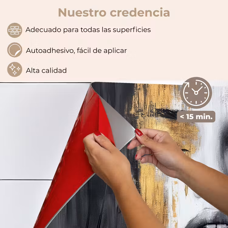 Salpicaderos de cocina - Rostro - Mujer - Pinceladas - Abstracto — 4