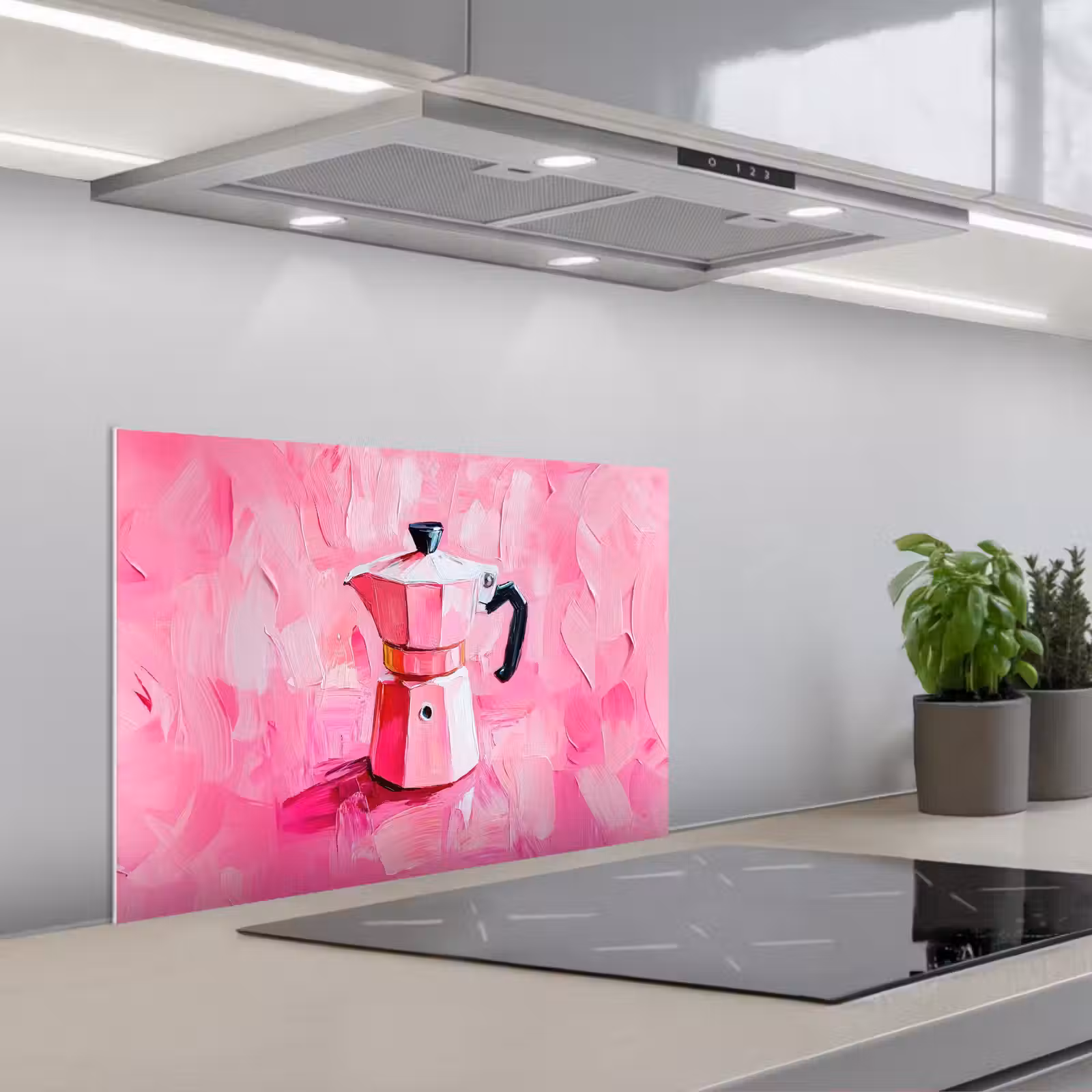 Salpicaderos de cocina - Rosa - Pintura - Café — 1