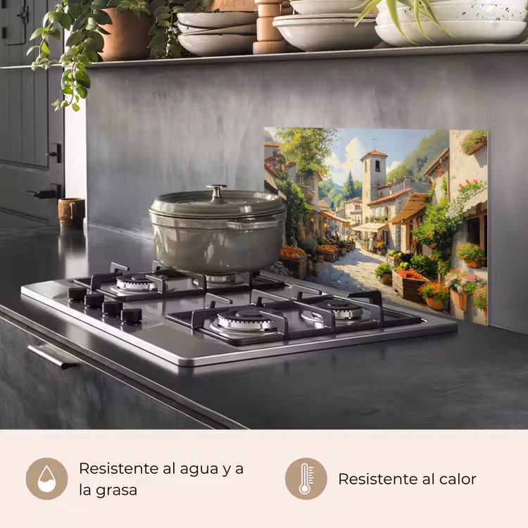 Salpicaderos de cocina - Pueblo - Sol - Puestos - Casas — 2