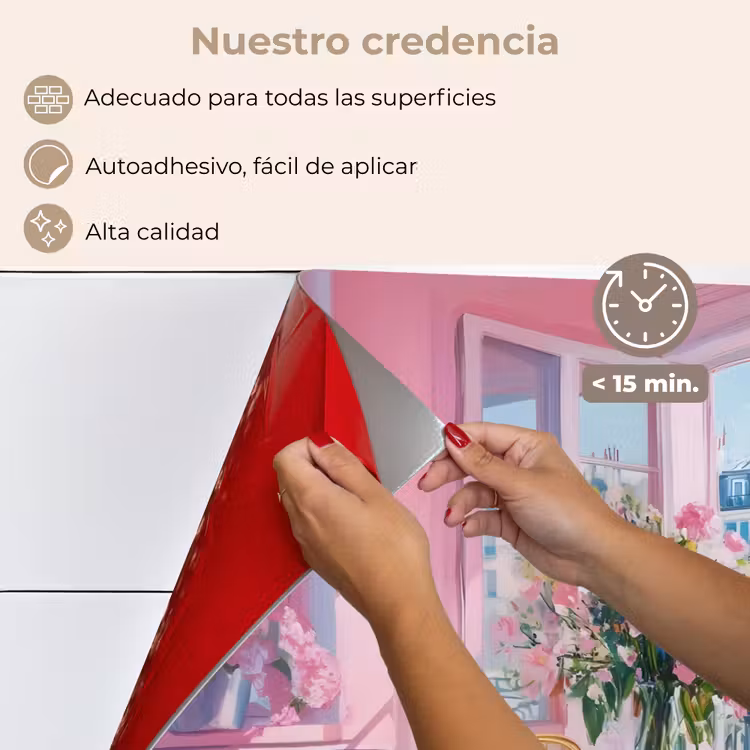 Salpicaderos de cocina - Rosa - Ciudad - Flores — 4