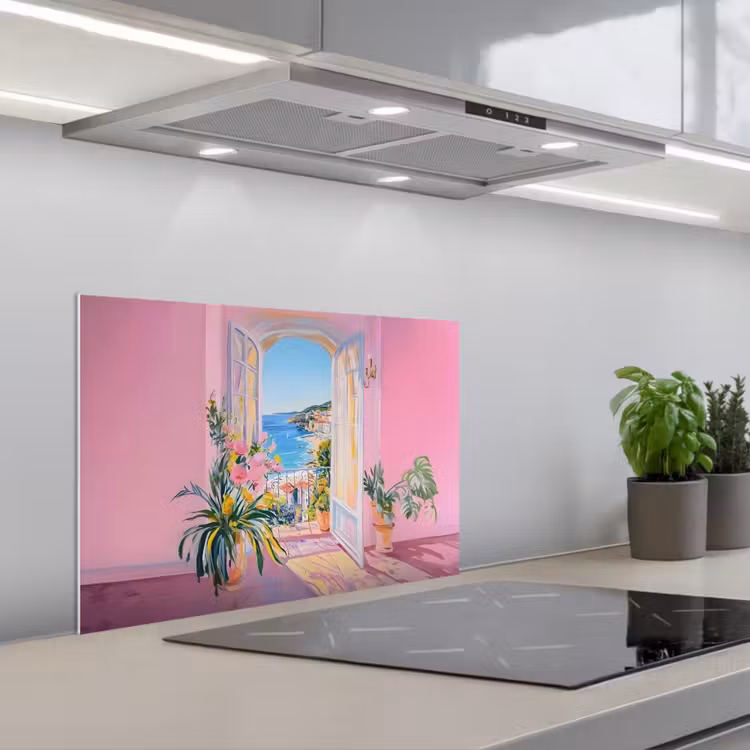 Salpicaderos de cocina - Rosa - Exterior - Pintura — 1