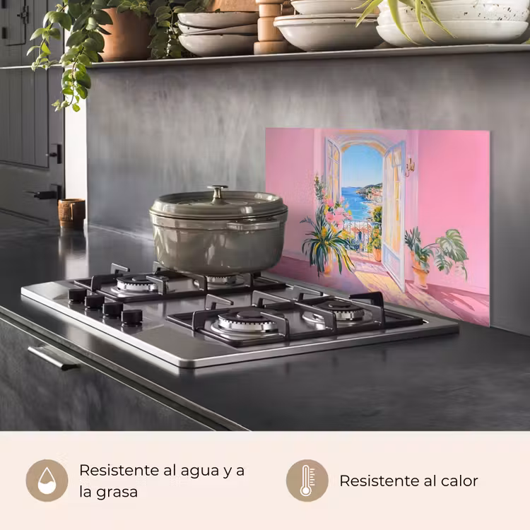 Salpicaderos de cocina - Rosa - Exterior - Pintura — 2