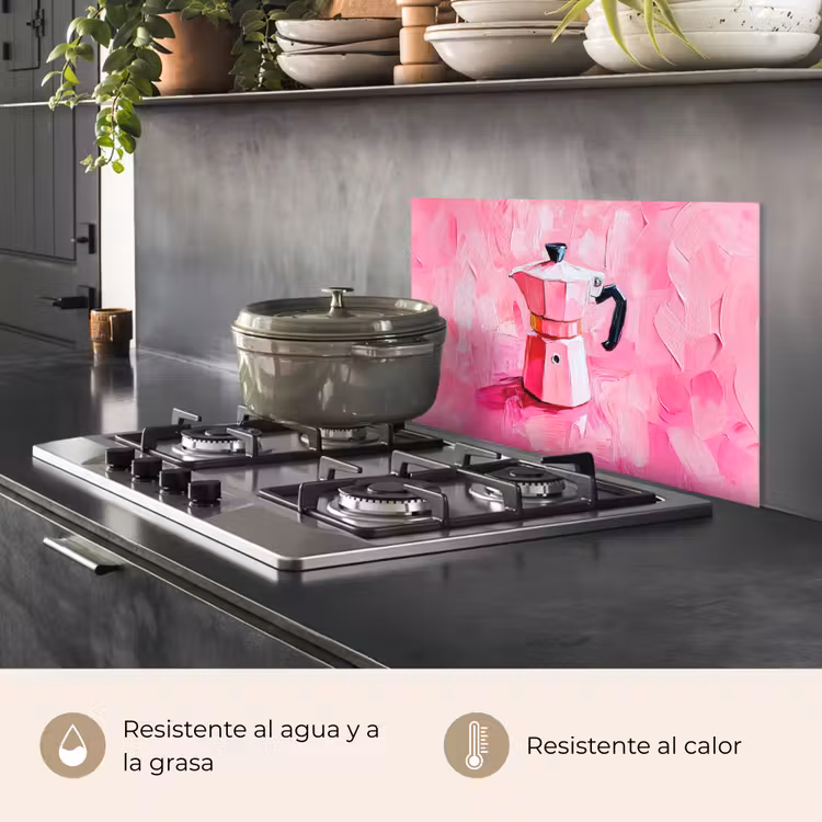 Salpicaderos de cocina - Rosa - Pintura - Café — 2