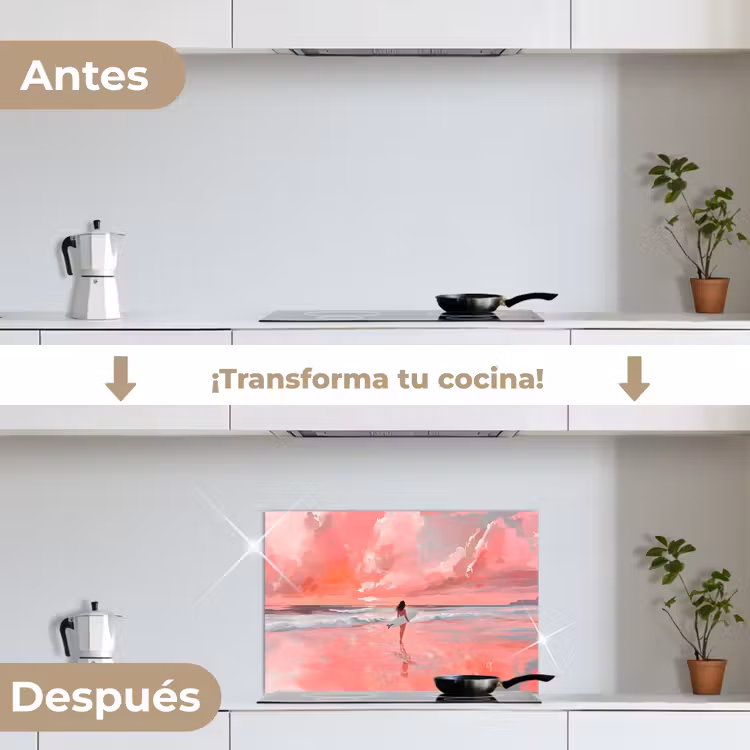 Salpicaderos de cocina - Rosa - Surf - Mar — 7