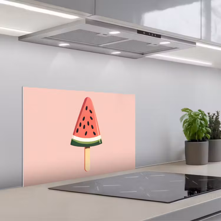 Salpicaderos de cocina - Sandía - Helado - Pepitas - Rojo — 1