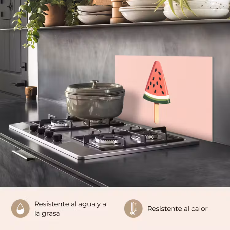 Salpicaderos de cocina - Sandía - Helado - Pepitas - Rojo — 2