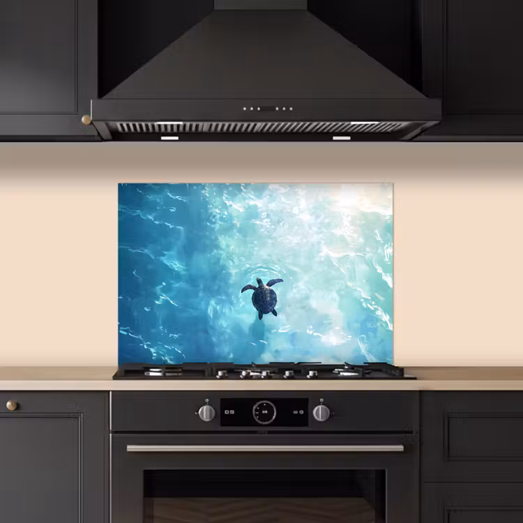 Salpicaderos de cocina - Tortuga - Mar - Azul - Destello — 5