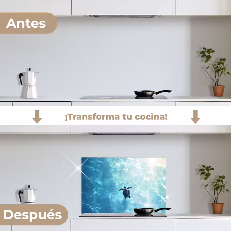 Salpicaderos de cocina - Tortuga - Mar - Azul - Destello — 7