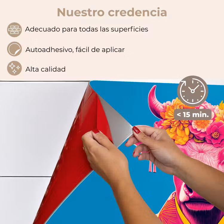 Salpicaderos de cocina - Vaca - Corona de flores - Pendientes - Kimono — 4