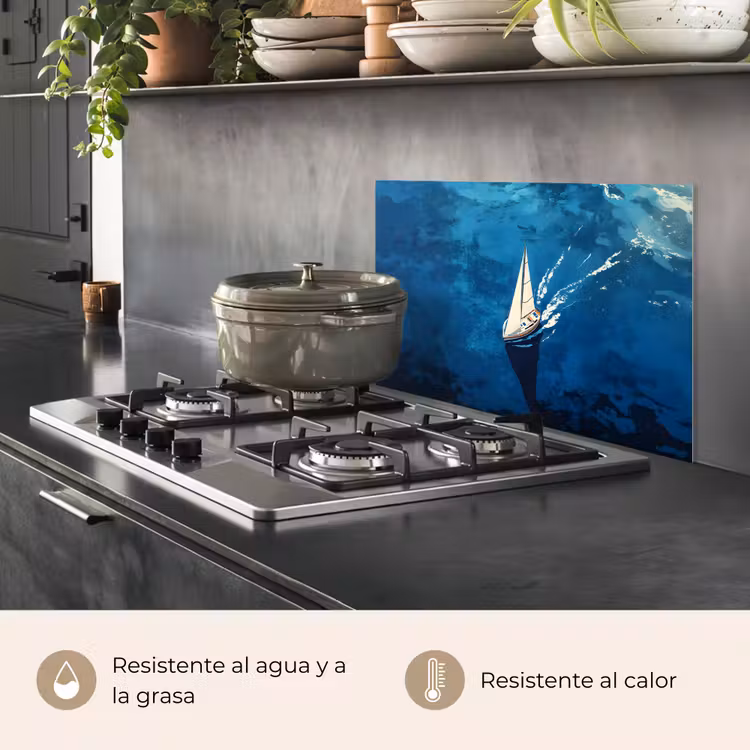 Salpicaderos de cocina - Velero - Agua - Abstracto - Sombra — 2