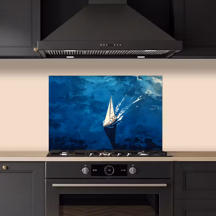 Salpicaderos de cocina - Velero - Agua - Abstracto - Sombra — 5