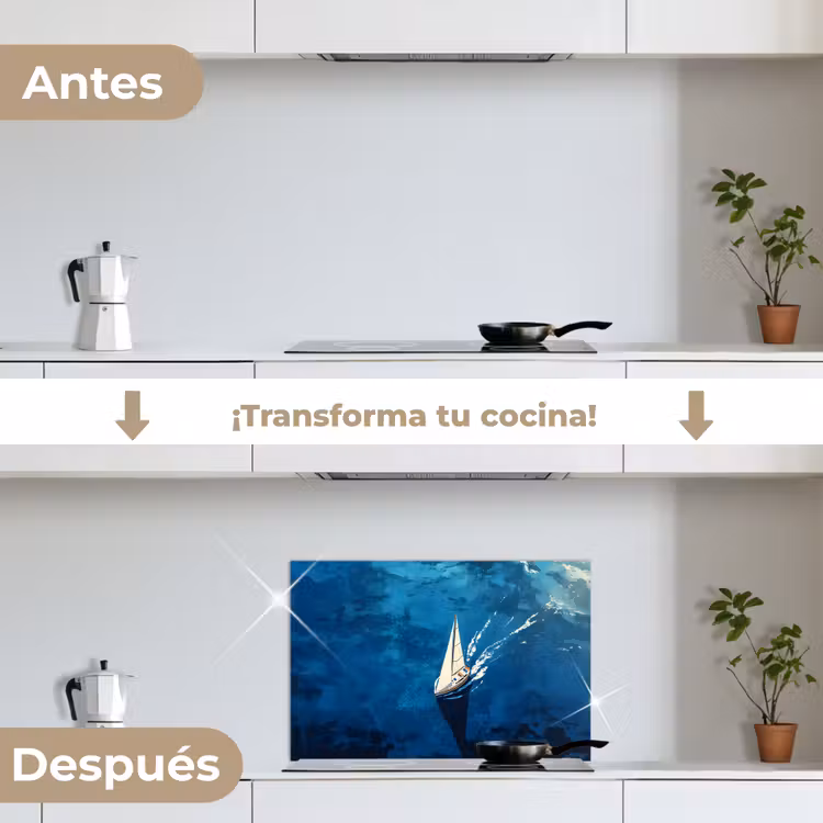 Salpicaderos de cocina - Velero - Agua - Abstracto - Sombra — 7