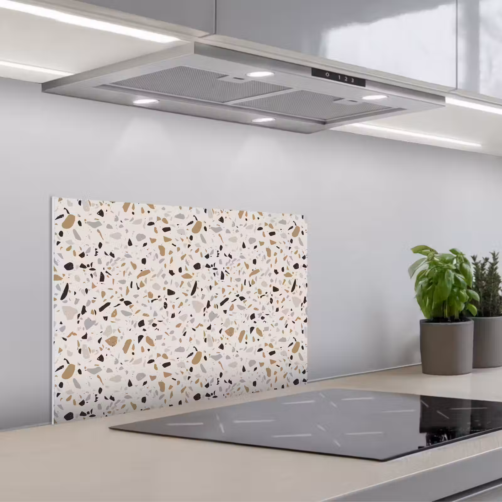 Salpicaderos de cocina - Terrazo - Patrón - Acero — 1