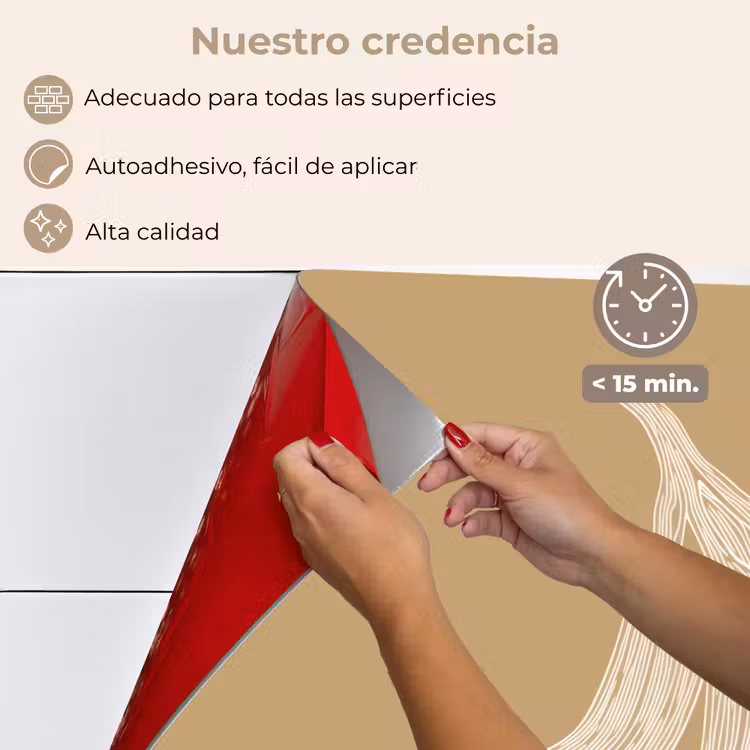 Salpicaderos de cocina - Plátanos - Beige - Dibujo lineal - Minimalista — 4