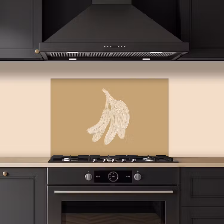 Salpicaderos de cocina - Plátanos - Beige - Dibujo lineal - Minimalista — 5