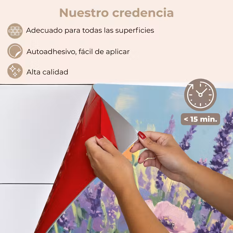 Salpicaderos de cocina - Pradera - Flores - Colorido — 4