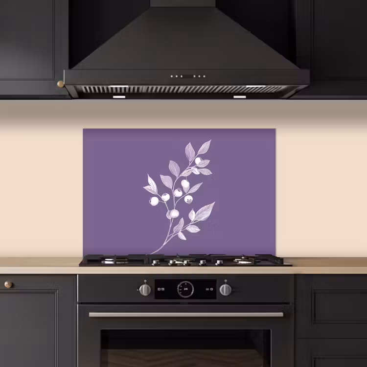 Salpicaderos de cocina - Rama - Graciosa - Hojas - Minimalista — 5