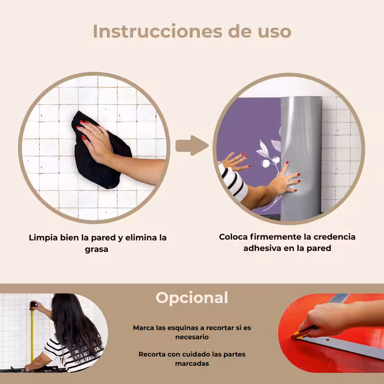 Salpicaderos de cocina - Rama - Graciosa - Hojas - Minimalista — 6