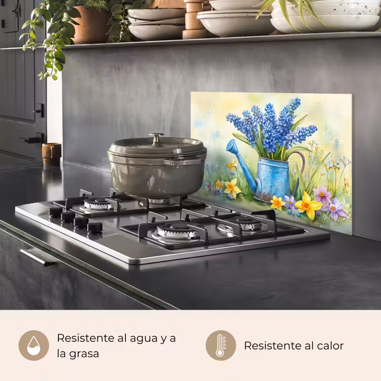 Salpicaderos de cocina - Regadera - Lavanda - Flores — 2