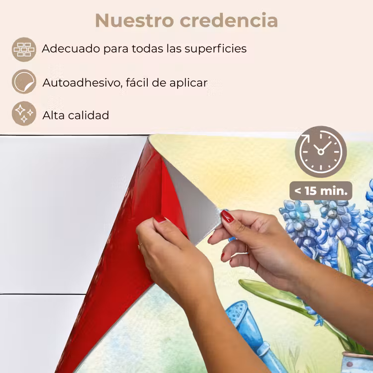 Salpicaderos de cocina - Regadera - Lavanda - Flores — 4