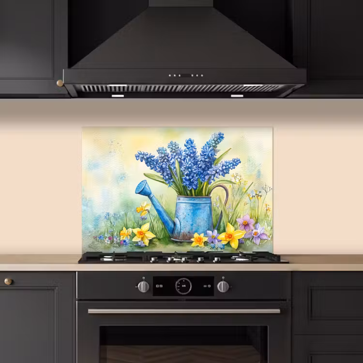 Salpicaderos de cocina - Regadera - Lavanda - Flores — 5