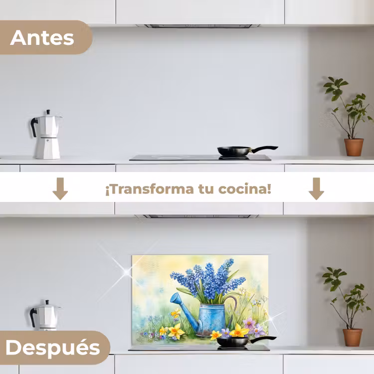 Salpicaderos de cocina - Regadera - Lavanda - Flores — 7