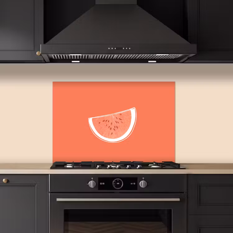 Salpicaderos de cocina - Sandía - Líneas - Rojo coral — 5