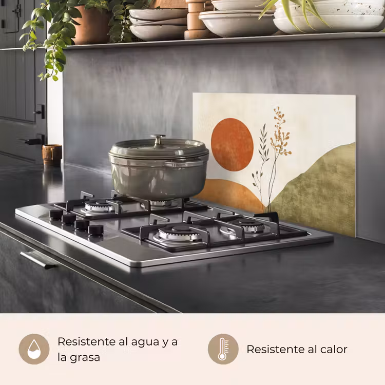 Salpicaderos de cocina - Sol - Abstracto - Ramas - Naranja — 2