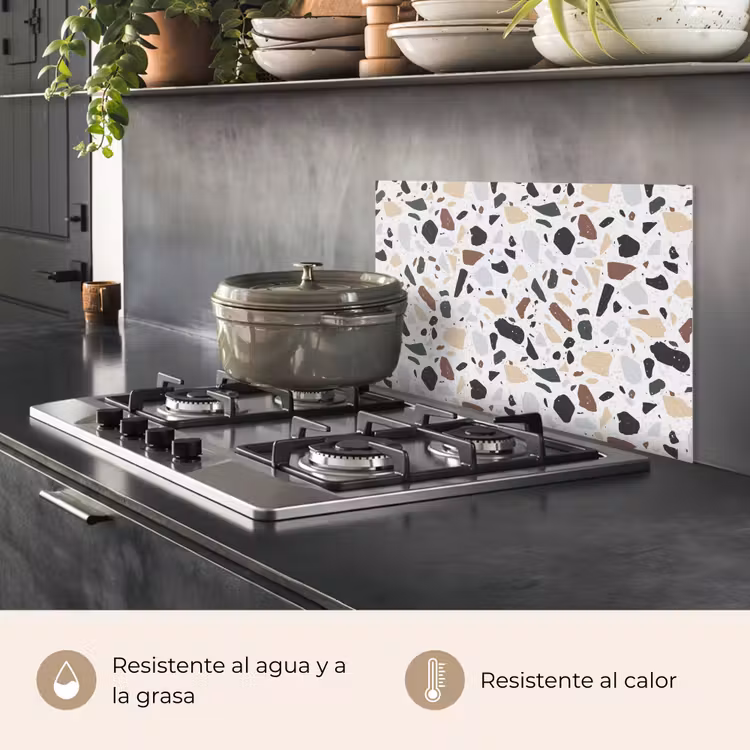 Salpicaderos de cocina - Terrazo - Motivo - Colorido - Arcilla — 2