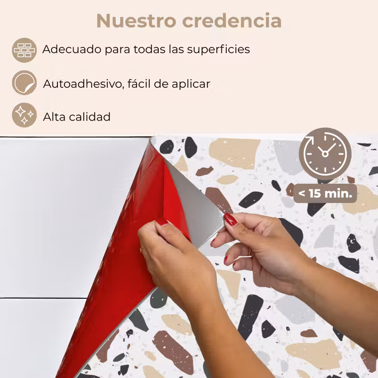 Salpicaderos de cocina - Terrazo - Motivo - Colorido - Arcilla — 4