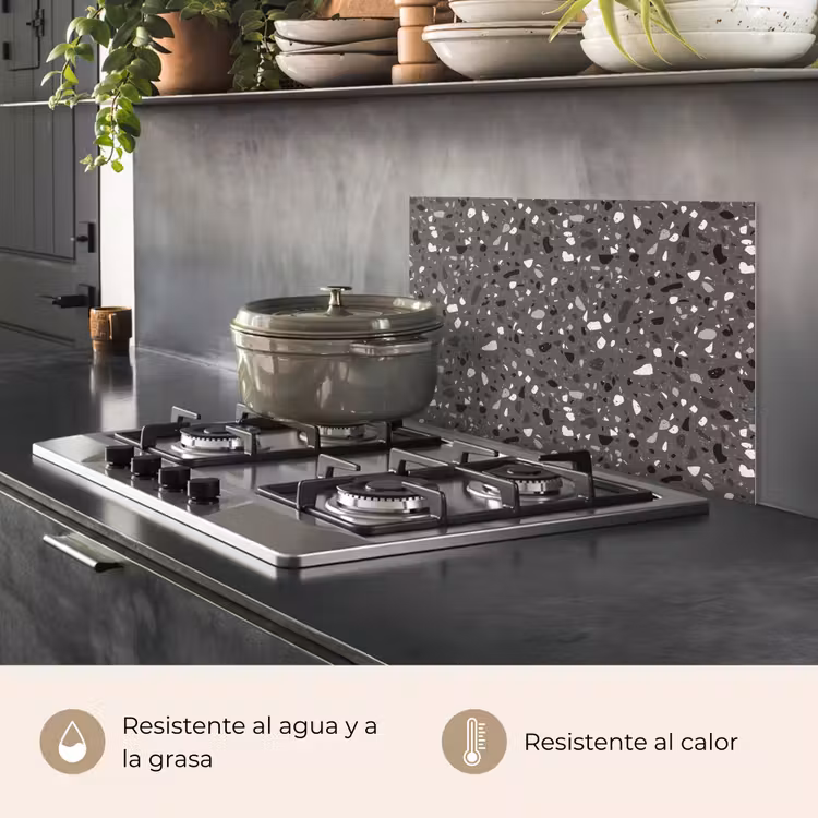Salpicaderos de cocina - Terrazo - Motivo - Gris — 2